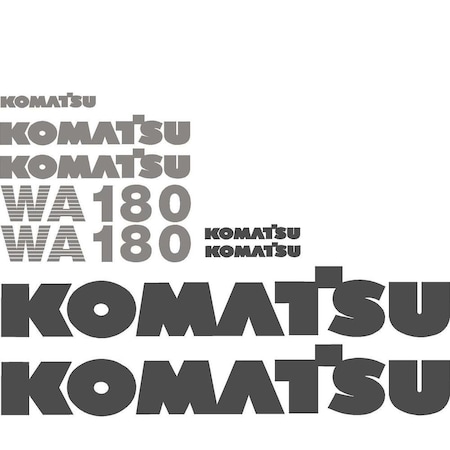 Aftermarket Decal Set For Komatsu Wheel Loader Wa180 KOMWA180-3DECALSET